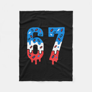 Six Seven Druppelig Ijsje Sport 67 Cool Meme Manne Fleece Deken