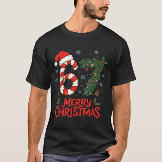 Six Seven Funny 6 7 Meme Christmas  T-shirt (Voorkant)