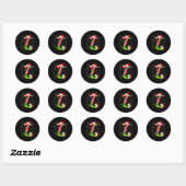 Six Seven Funny Christmas Couple Matching Meme Ronde Sticker (Vel)