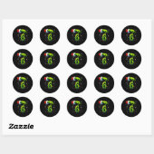 Six Seven Funny Christmas Meme Couple Matching Ronde Sticker (Vel)