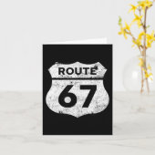 Six Seven Funny Route 67 Road Sign 6 7 Meme Men Wo Kaart (Gele Bloem)