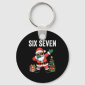 Six Seven Funny Santa Christmas 67 Meme  Sleutelhanger (Voorkant)