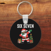 Six Seven Funny Santa Christmas 67 Meme  Sleutelhanger (Voorkant)