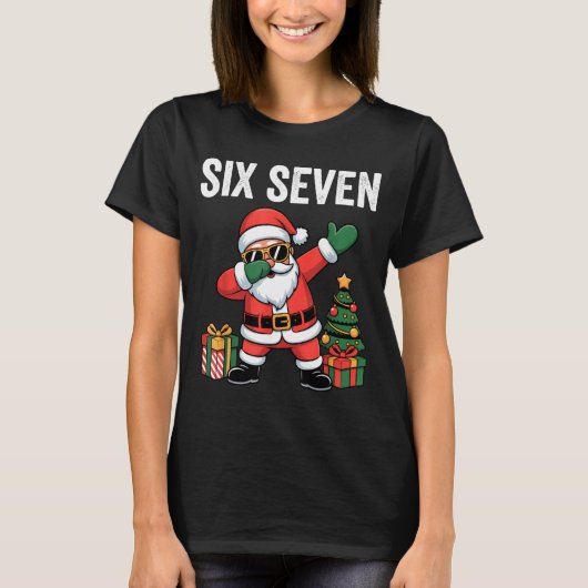 Six Seven Funny Santa Christmas 67 Meme  T-shirt (Voorkant)