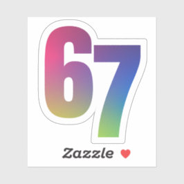 Six seven funny trendy kids slang colorful sticker