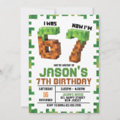 Six Seven Game Birthday Invitation. game Invite Kaart (Voorkant)