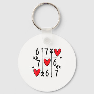 Six Seven Gamer 67 Valentijnsdag 6 7 Grappig Sleutelhanger