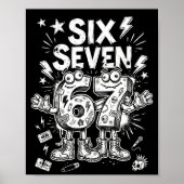 Six Seven Gen Alpha Brain Rot Meme Funny Viral Tre Poster (Voorkant)