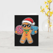 Six Seven Gingerbread 67 Funny Christmas Boys Kids Kaart (Gele Bloem)