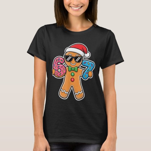 Six Seven Gingerbread 67 Funny Christmas Boys Kids T-shirt (Voorkant)