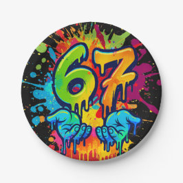Six Seven Girl Birthday Paper Plate Papieren Bordje