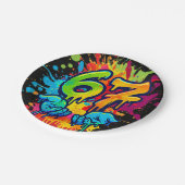 Six Seven Girl Birthday Paper Plate Papieren Bordje (Gekanteld)