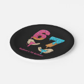Six Seven Girl Birthday Paper Plate Papieren Bordje (Gekanteld)