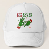 Six Seven Grinch Hand OK Sign Trendy Christmas  Trucker Pet (Voorkant)