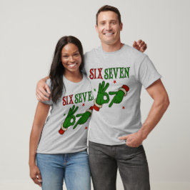Six Seven Grinch Hand OK Teken Trendy Kerstmis  T-shirt