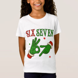 Six Seven Grinch Hand OK Teken Trendy Kerstmis  T-shirt