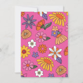 Six Seven Groovy Hippie Birthday Party Kaart (Achterkant)