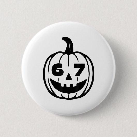 Six Seven Halloween Costume For Students Teachers Ronde Button 5,7 Cm (Voorkant)