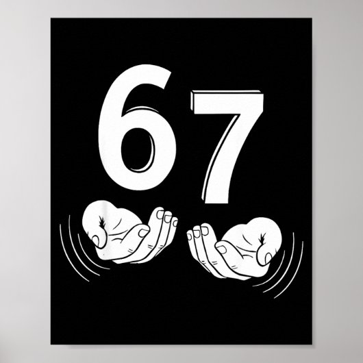 Six Seven Hands 6-7 Meme 67 Men Women Poster (Voorkant)