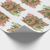 Six Seven Holiday, Green & Red  Cadeaupapier (Hoek)