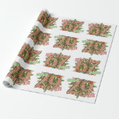 Six Seven Holiday, Green & Red  Cadeaupapier (Uitgerold)