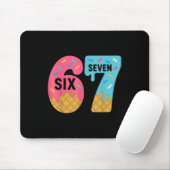 Six Seven Ice Cream Drip Cool Meme 67 Funny Drippi Muismat (Met muis)