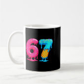 Six Seven Ice Cream Drip Cool Meme 67 Funny Number Koffiemok (Links)