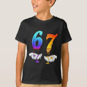 Six Seven Ice Cream Drip Cool Meme 67 Funny Number T-shirt (Voorkant)