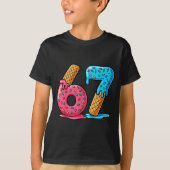 Six Seven Ice Cream Drip Cool Meme 67 Funny Number T-shirt (Voorkant)