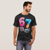 Six Seven Ice Cream Drip Cool Meme 67 Funny Number T-shirt (Voorkant volledig)
