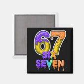Six Seven Ice Cream Drip Gen Alpha Slang 6 7 Meme  Magneet (Voorkant / Achterkant)