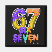 Six Seven Ice Cream Drip Gen Alpha Slang 6 7 Meme  Magneet (Voorkant)