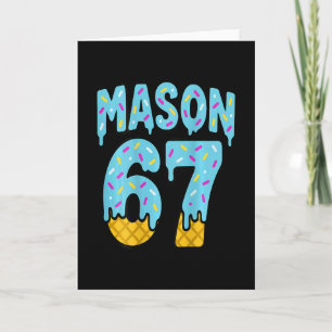 Six Seven Ice Cream Drip Mason 67 Meme Halloween ( Kaart