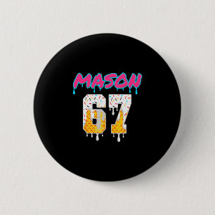 Six Seven Ice Cream Drip Sport 67 Fun Mason Meme Ronde Button 5,7 Cm