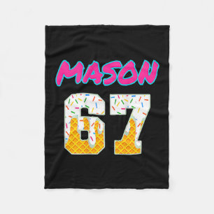 Six Seven Ijs 67 Grappige Gen Alpha Metselaar Meme Fleece Deken