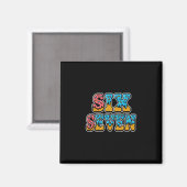 Six Seven Ijs Drip 67 Gen Alpha Grappig Magneet (Voorkant / Achterkant)