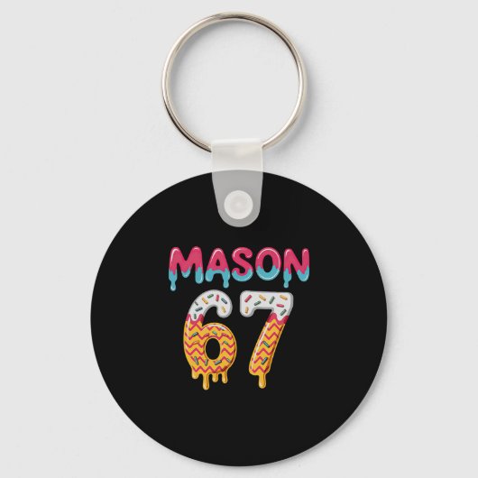Six Seven Ijs Drip 67 Mason Meme  Sleutelhanger (Voorkant)