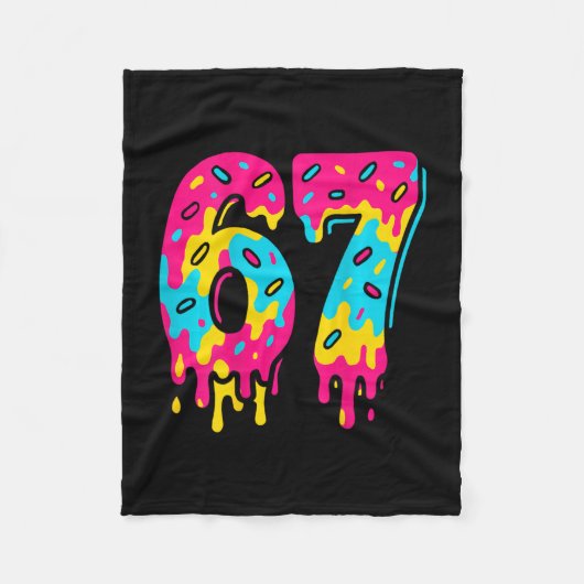 Six Seven Ijs Drip 67 Meme Gen Alpha Sla ( Fleece Deken (Voorkant)