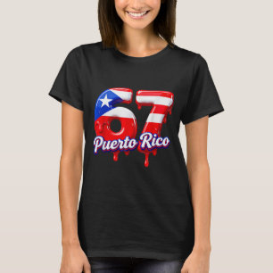 Six Seven Ijs Drip 6 7 Kinderen Meme 67 Puerto R T-shirt