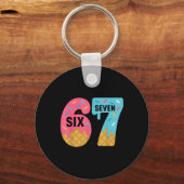 Six Seven Ijs Drip Cool Meme 67 Grappig Druppelen Sleutelhanger (Voorkant)