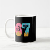 Six Seven Ijs Drip Cool Meme 67 Grappig Druppelend Koffiemok (Links)
