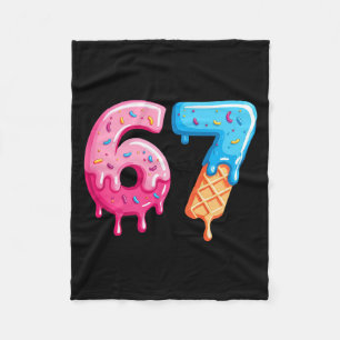 Six Seven Ijs Drip Cool Meme 67 Grappig Nummer Fleece Deken