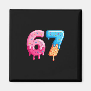 Six Seven Ijs Drip Cool Meme 67 Grappig Nummer Magneet