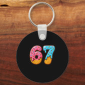 Six Seven Ijs Drip Cool Meme 67 Grappig Nummer Sleutelhanger (Voorkant)