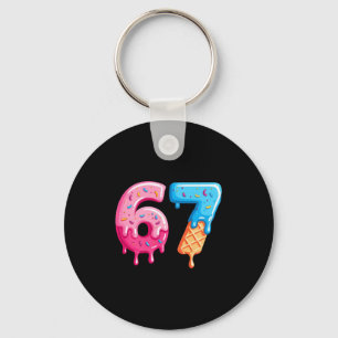 Six Seven Ijs Drip Cool Meme 67 Grappig Nummer Sleutelhanger