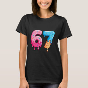 Six Seven Ijs Drip Cool Meme 67 Grappig Nummer T-shirt