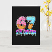 Six Seven Ijs Drip Cool Meme 67 Grappige Gen Al Kaart (Gele Bloem)