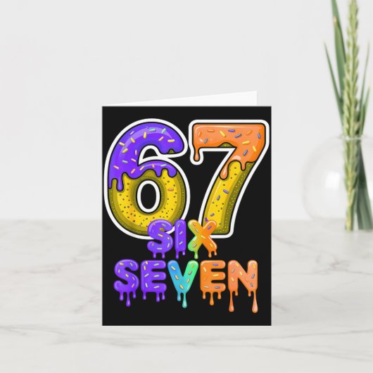 Six Seven Ijs Drip Gen Alpha Jargon 6 7 Meme Kaart (Voorkant)