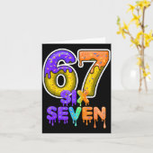 Six Seven Ijs Drip Gen Alpha Jargon 6 7 Meme Kaart (Gele Bloem)