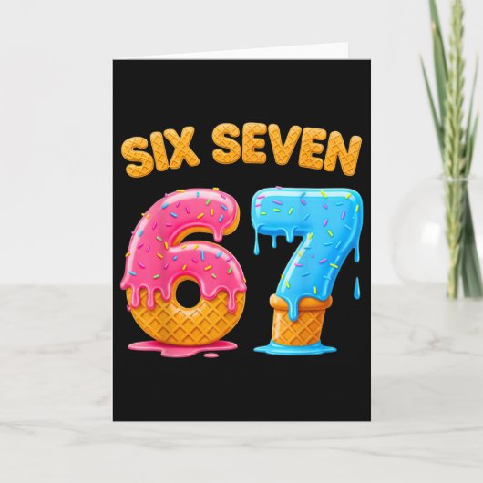 Six Seven Ijs Drip Gen Alpha Jargon 6 7 Trend Kaart (Voorkant)